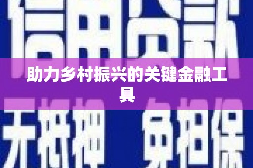 米林助力乡村振兴的关键金融工具