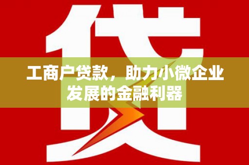 米林工商户贷款，助力小微企业发展的金融利器