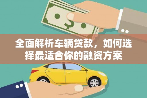 米林全面解析车辆贷款，如何选择最适合你的融资方案