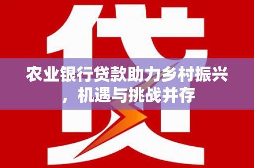 米林农业银行贷款助力乡村振兴，机遇与挑战并存
