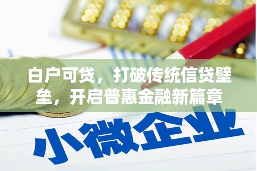 米林白户可贷，打破传统信贷壁垒，开启普惠金融新篇章